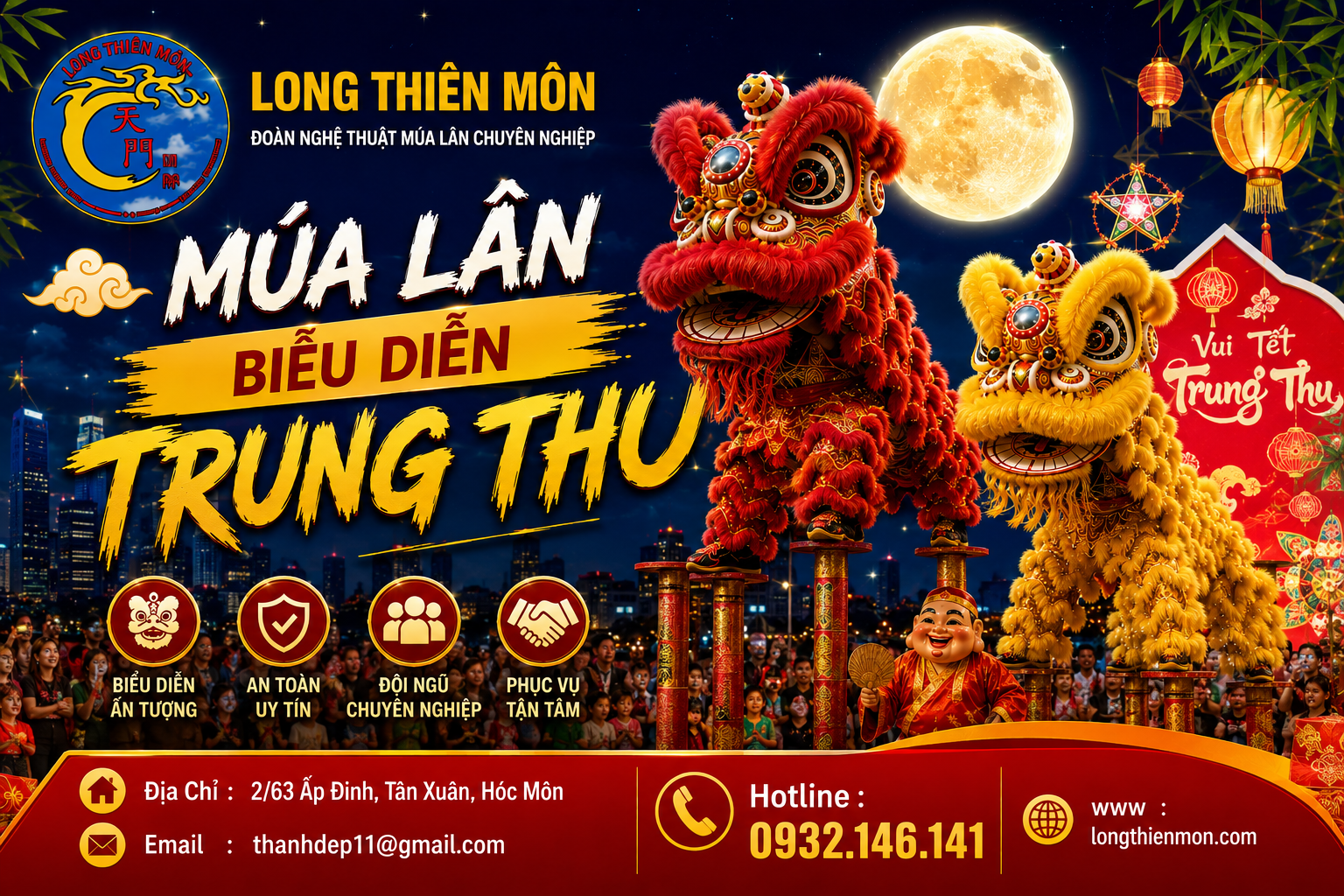 Múa lân biểu diễn Trung Thu