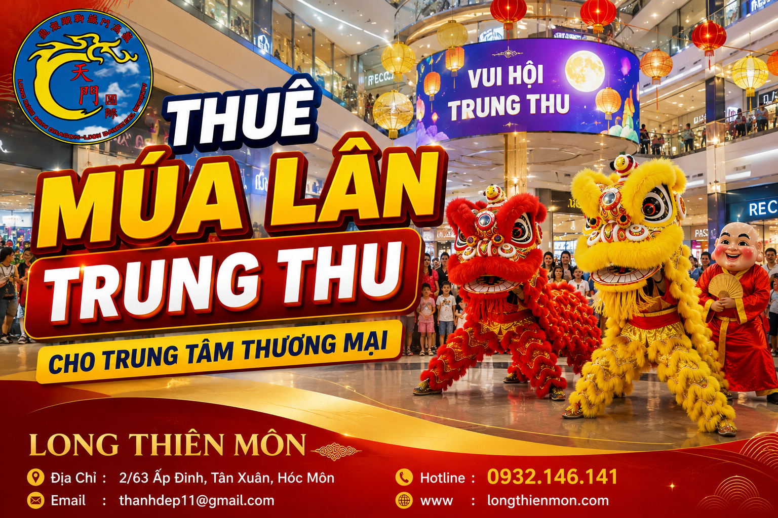 Thuê múa lân Trung Thu cho trung tâm thương mại uy tín 2026