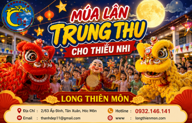 Múa lân Trung Thu cho thiếu nhi 2026: Bí quyết tổ chức đêm hội tuyệt vời